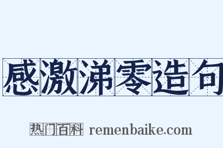 感激涕零造句是什么意思的图片